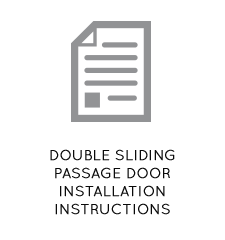Double Sliding Passage Door Installation